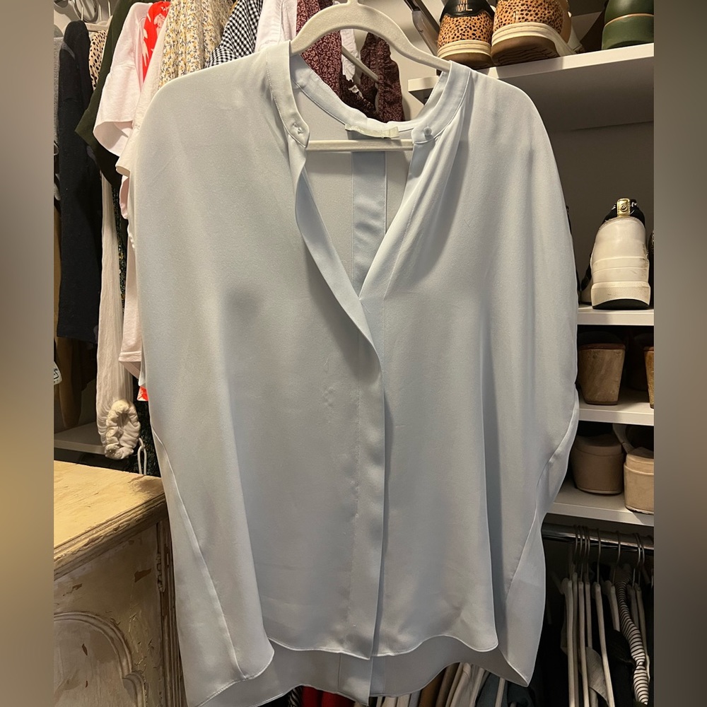 Vince. Light blue silk shirt